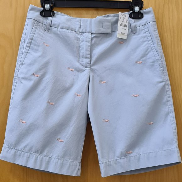 J.Crew NWT Embroidered Whale Chinos Shorts 6 - Picture 5 of 9